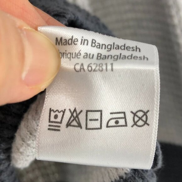 Bootlegger Kismet color block red/gray waffle knit circle hem crew neck size M - Picture 10 of 11